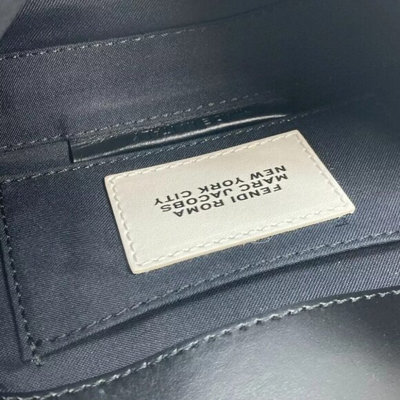 FENDI 7AS142 Marc Jacobs collab Baguette Pouch Logo Shoulder Bag 2WAY Hand Bag - Picture 10 of 16